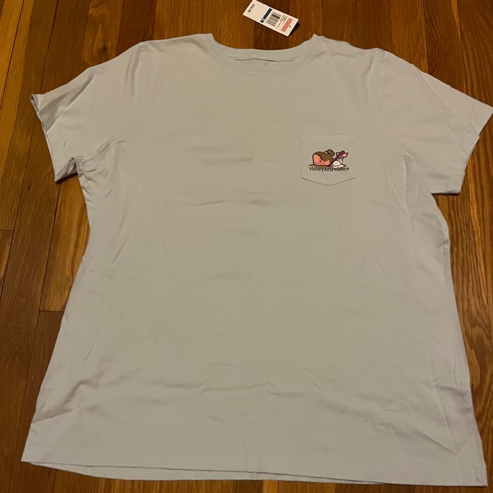 Vineyard Vines Gray Short Sleeve Tee with Logo